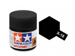 PEINTURE TAMIYA NOIRE SEMI-BRILLANT X18